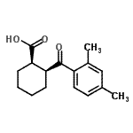 structure of CAS# 85603-44-7, (1R,2S)-2-(2,4-Dimethylbenzoyl)cyclohexanecarboxylic acid;cis-2-(2,4-dimethylbenzoyl)cyclohexane-1-carboxylic acid