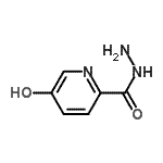 structure of CAS# 856835-98-8, 5-Hydroxy-2-pyridinecarbohydrazide;2-PYRIDINECARBOXYLICACID, 5-HYDROXY-, HYDRAZIDE;5-hydroxypicolinohydrazide;5-Hydroxypyridine-2-carbohydrazide