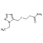 CAS 登录号：85697-02-5， 3-{[(1-乙基-1H-四唑-5-基)甲基]硫基}丙酰胺