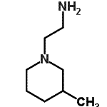 结构式 CAS# 85723-75-7, 2-(3-甲基-1-哌啶基)乙胺