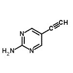 structure of CAS# 857265-74-8, 5-Ethynyl-2-pyrimidinamine;2-Pyrimidinamine, 5-ethynyl-;2-Pyrimidinamine, 5-ethynyl-(9CI);5-ethynylpyrimidin-2-amine