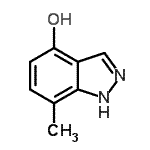 CAS 登录号：858227-44-8， 7-甲基-1H-吲唑-4-醇