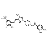 CAS#: 85895-96-1， 3-[(1-{4-[(4-Amino-3-methylbenzoyl)amino]phenyl}-3-methyl-5-oxo-4,5-dihydro-1H-pyrazol-4-yl)diazenyl]-5-chloro-4-hydroxybenzenesulfonic acid