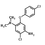 CAS#: 85896-11-3， 5-Chloro-2-(4-chlorophenoxy)-N,N-dimethyl-1,4-benzenediamine