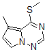 结构式 CAS# 859205-88-2, 5-甲基-4-(甲硫基)-吡咯并[2,1-f][1,2,4]三嗪