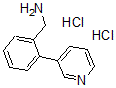 结构式 CAS# 859833-18-4, 2-(3-吡啶基)-苯甲胺盐酸盐(1:2)