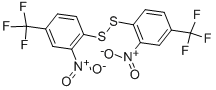 structure of CAS# 860-39-9, 4,4'-Bis(Trifluoromethyl)-2,2'-Dinitrodiphenyl Disulfide;2-Nitro-1-[2-Nitro-4-(Trifluoromethyl)Phenyl]Disulfanyl-4-(Trifluoromethyl)Benzene;N-Hydroxy-2-[2-(Hydroxy-Oxidoazaniumyl)-4-(Trifluoromethyl)Phenyl]Disulfanyl-5-(Trifluoromethyl)Benzeneamine Oxide;N-Hydroxy-2-[2-(Hydroxy-Oxido-Ammonio)-4-(Trifluoromethyl)Phenyl]Disulfanyl-5-(Trifluoromethyl)Benzeneamine Oxide