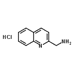 structure of CAS# 861036-67-1, 1-(2-Quinolinyl)methanamine hydrochloride (1:1);(quinolin-2-yl)methanamine hydrochloride;(Quinolin-2-yl)methylamine hydrochloride;(quinolin-2-ylmethyl)amine hydrochloride