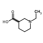 structure of CAS# 861071-98-9, 1-Ethyl-3-piperidinecarboxylic acid;1-ethylpiperidine-3-carboxylic acid;1-Ethyl-piperidine-3-carboxylic acid;1-ETHYL-PIPERIDINE-3-CARBOXYLICACID