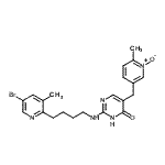 CAS#: 86181-44-4， 2-{[4-(5-Bromo-3-methyl-2-pyridinyl)butyl]amino}-5-[(6-methyl-1-oxido-3-pyridinyl)methyl]-4(3H)-pyrimidinone