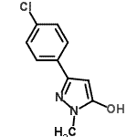 结构式 CAS# 862588-62-3, 3-(4-氯苯基)-1-甲基-1H-吡唑-5-醇