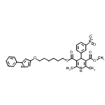 CAS#: 86384-98-7， Methyl 6-[(5-phenyl-1H-pyrazol-3-yl)oxy]hexyl 2,6-dimethyl-4-(3-nitrophenyl)-1,4-dihydro-3,5-pyridinedicarboxylate