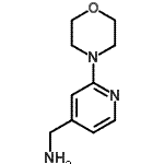 结构式 CAS# 864068-88-2, 1-[2-(4-吗啉基)-4-吡啶基]甲胺