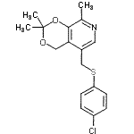 CAS#: 86451-38-9， 5-{[(4-Chlorophenyl)sulfanyl]methyl}-2,2,8-trimethyl-4H-[1,3]dioxino[4,5-c]pyridine