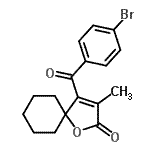 CAS#: 86560-10-3， 4-(4-Bromobenzoyl)-3-methyl-1-oxaspiro[4.5]dec-3-en-2-one