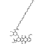 CAS#: 86589-37-9， 3-Acetyl-3,5,12-trihydroxy-10-methoxy-6,11-dioxo-1,2,3,4,6,11-hexahydro-1-tetracenyl 2,3,6-trideoxy-3-[(5E,8E,11E,14E)-5,8,11,14-icosatetraenoylamino]hexopyranoside