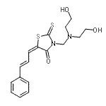 CAS#: 86650-23-9， (5E)-3-{[Bis(2-hydroxyethyl)amino]methyl}-5-[(2E)-3-phenyl-2-propen-1-ylidene]-2-thioxo-1,3-thiazolidin-4-one