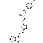 CAS#: 86717-06-8， 1-[(4-Bromophenyl)amino]-3-({5-[(1H-indol-3-ylmethyl)amino]-1,3,4-thiadiazol-2-yl}sulfanyl)-2-propanol