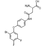 结构式 CAS# 868359-05-1, N-[4-(2-溴-4,5-二氟苯氧基)苯基]-L-天冬氨酰胺