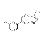 CAS 登录号：86869-91-2， 7-(3-氯苯基)-3-甲基[1,2,4]三唑并[4,3-b][1,2,4]三嗪
