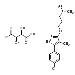 CAS#: 86871-75-2， (2R,3R)-2,3-Dihydroxysuccinic acid - 3-{[5-(4-chlorophenyl)-4-methyl-1H-pyrazol-3-yl]oxy}-N,N-dimethyl-1-propanamine (1:1)