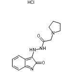 CAS#: 86873-13-4， N'-(2-Oxo-2H-indol-3-yl)-2-(1-pyrrolidinyl)acetohydrazide hydrochloride (1:1)