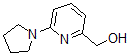structure of CAS# 868755-48-0, 6-(1-Pyrrolidinyl)-2-Pyridinemethanol;1-[2-(Hydroxymethyl)Pyridin-2-Yl]Pyrrolidine, 2-(Hydroxymethyl)-6-(Pyrrolidin-1-Yl)Pyridine;2-(Hydroxymethyl)-6-Pyrrolidin-1-Ylpyridine 97%;[6-(Pyrrolidin-1-Yl)Pyridin-2-Yl]Methanol 97%