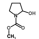 CAS#: 86953-80-2， methyl 2-hydroxypyrrolidine-1-carboxylate