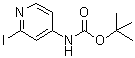 结构式 CAS# 869735-25-1, (2-碘-4-吡啶基)氨基甲酸叔丁酯