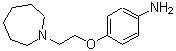structure of CAS# 869948-07-2, 4-[2-(1-Azepanyl)ethoxy]aniline;4-(2-azaperhydroepinylethoxy)phenylamine;4-(2-Azepan-1-yl-ethoxy)-phenylamine;4-[2-(1-azepanyl)ethoxy]aniline