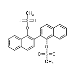 structure of CAS# 871231-47-9, 2,2'-Binaphthalene-1,1'-diyl dimethanesulfonate;- -1,1'-BI-2-NAPHTHYLDIMETHANESUL&