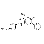 CAS#: 87125-99-3， {[4-(4-Methoxyphenyl)-6-methyl-2-pyrimidinyl]sulfanyl}(phenyl)acetic acid
