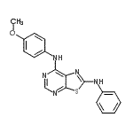 CAS#: 871266-93-2， N<sup>7</sup>-(4-Methoxyphenyl)-N<sup>2</sup>-phenyl[1,3]thiazolo[5,4-d]pyrimidine-2,7-diamine