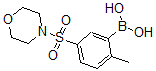 结构式 CAS# 871329-74-7, B-[2-甲基-5-(4-吗啉基磺酰基)苯基]-硼酸