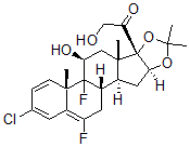 CAS#: 87138-77-0， 3-Chloro-6,9-Difluoro-11,21-Dihydroxy-16,17-[(1-Methylethylidene)Bis(Oxy)]-(11b,16a)-Pregna-1,3,5-Trien-20-One