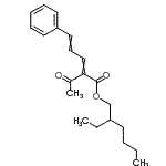 CAS#: 87148-01-4， 2-Ethylhexyl 2-acetyl-5-phenyl-2,4-pentadienoate