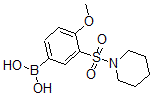 结构式 CAS# 874219-18-8, B-[4-甲氧基-3-(1-哌啶基磺酰基)苯基]-硼酸