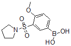 结构式 CAS# 874219-52-0, B-[4-甲氧基-3-(1-吡咯烷基磺酰基)苯基]-硼酸