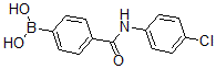 结构式 CAS# 874288-02-5, B-[4-[[(4-氯苯基)氨基]羰基]苯基]-硼酸