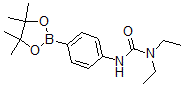 structure of CAS# 874290-94-5, 4-(3-Diethylureido)phenylboronic acid, pinacol ester;4-[(DIETHYLCARBAMOYL)AMINO]BENZENEBORONIC ACID, PINACOL ESTER 98%4-(3-DIETHYLUREIDO)BENZENEBORONIC ACID, PINACOL ESTER;1,1-DIETHYL-3-[4-(4,4,5,5-TETRAMETHYL-1,3,2-DIOXABOROLAN-2-YL)PHENYL]UREA;4-[(Diethylcarbamoyl)Amino]Benzeneboronic Acid, Pinacol Ester 98%
