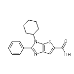 CAS 登录号：874571-87-6， 3-环己基-2-苯基-3H-噻吩并[2,3-d]咪唑-5-羧酸