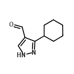 structure of CAS# 874908-43-7, 3-Cyclohexyl-1H-pyrazole-4-carbaldehyde;1H-pyrazole-4-carboxaldehyde, 3-cyclohexyl-;3-cyclohexyl-1H-pyrazole-4-carbaldehyde;3-Cyclohexyl-1H-pyrazole-4-carboxaldehyde
