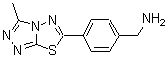 structure of CAS# 875001-46-0, 1-[4-(3-Methyl[1,2,4]triazolo[3,4-b][1,3,4]thiadiazol-6-yl)phenyl]methanamine;[4-(3-met<wbr>hyl-1,2,4<wbr>-triazolo<wbr>[3,4-b]1,<wbr>3,4-thiad<wbr>iazolin-6<wbr>-yl)pheny<wbr>l]methyla<wbr>mine;1-[4-(3-m<wbr>ethyl[1,2<wbr>,4]triazo<wbr>lo[3,4-b]<wbr>[1,3,4]th<wbr>iadiazol-<wbr>6-yl)phen<wbr>yl]methan<wbr>amine;4-(3-Meth<wbr>yl-[1,2,4<wbr>]triazolo<wbr>[3,4-b][1<wbr>,3,4]-thi<wbr>adiazol-6<wbr>-yl)-benz<wbr>ylamine