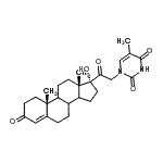 CAS#: 87536-00-3， (8xi,9xi,14xi)-17-Hydroxy-21-(5-methyl-2,4-dioxo-3,4-dihydro-1(2H)-pyrimidinyl)pregn-4-ene-3,20-dione
