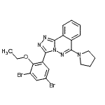 CAS 登录号：87540-17-8， 3-(3,5-二溴-2-乙氧基苯基)-6-(1-吡咯烷基)[1,2,4]三唑并[3,4-a]酞嗪