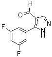 structure of CAS# 875664-59-8, 5-(3,5-Difluorophenyl)-1H-pyrazole-4-carbaldehyde;1H-PYRAZOLE-4-CARBOXALDEHYDE,3-(3,5-DIFLUOROPHENYL)-;3-(3,5-Difluorophenyl)-1H-pyrazole-4-carboxaldehyde;3-(3,5-Difluorophenyl)-4-formyl-1H-pyrazole