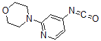 结构式 CAS# 876316-43-7, 4-(4-异氰酸-2-吡啶基)-吗啉