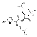 CAS#: 87638-04-8， ({(Z)-[1-(2-Amino-1,3-thiazol-4-yl)-2-({(2S,3S)-2-[(carbamoyloxy)methyl]-4-oxo-1-sulfo-3-azetidinyl}amino)-2-oxoethylidene]amino}oxy)acetic acid