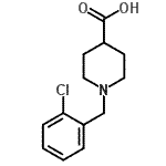 结构式 CAS# 876715-85-4, 1-(2-氯苄基)-4-哌啶羧酸