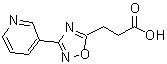 structure of CAS# 876716-11-9, 3-[3-(3-Pyridinyl)-1,2,4-oxadiazol-5-yl]propanoic acid;3-(3-(3-pyridyl)-1,2,4-oxadiazol-5-yl)propanoic acid;3-(3-(pyridin-3-yl)-1,2,4-oxadiazol-5-yl)propanoic acid;3-(3-Pyridin-3-yl-[1,2,4]oxadiazol-5-yl)-propionic acid